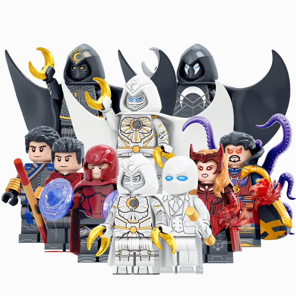ใหม่ Super Hero Moon Knight Wanda แปลก Magneto Wenwu Shang-Chi บล็อกรูปของเล่นเด็ก