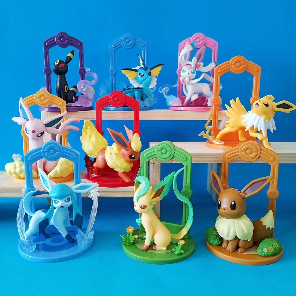 Eevee Pokémon Pink Fairy Pokémon Departure Series Mystery Box Doll Pokemon รูปเครื่องประดับ Eevee Po