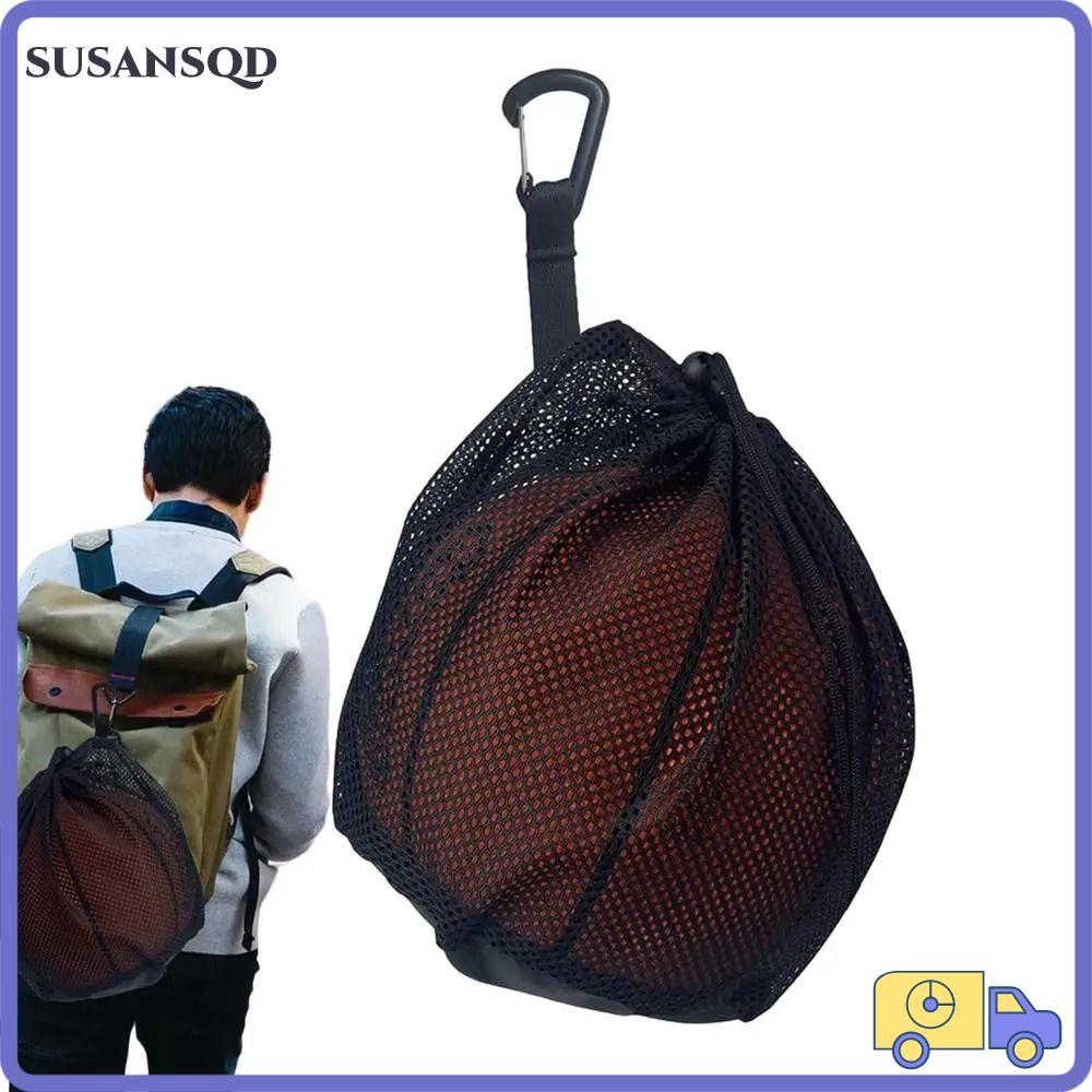 กระเป๋าเป้สะพายหลังบาสเก็ตบอล SUSANSQD กระเป๋าลูกบอลเดี่ยวแบบมีเชือกรูดกลางแจ้ง Traveling Gym Yoga Sports กระเป๋าเก็บลูกบอลแบบพกพา