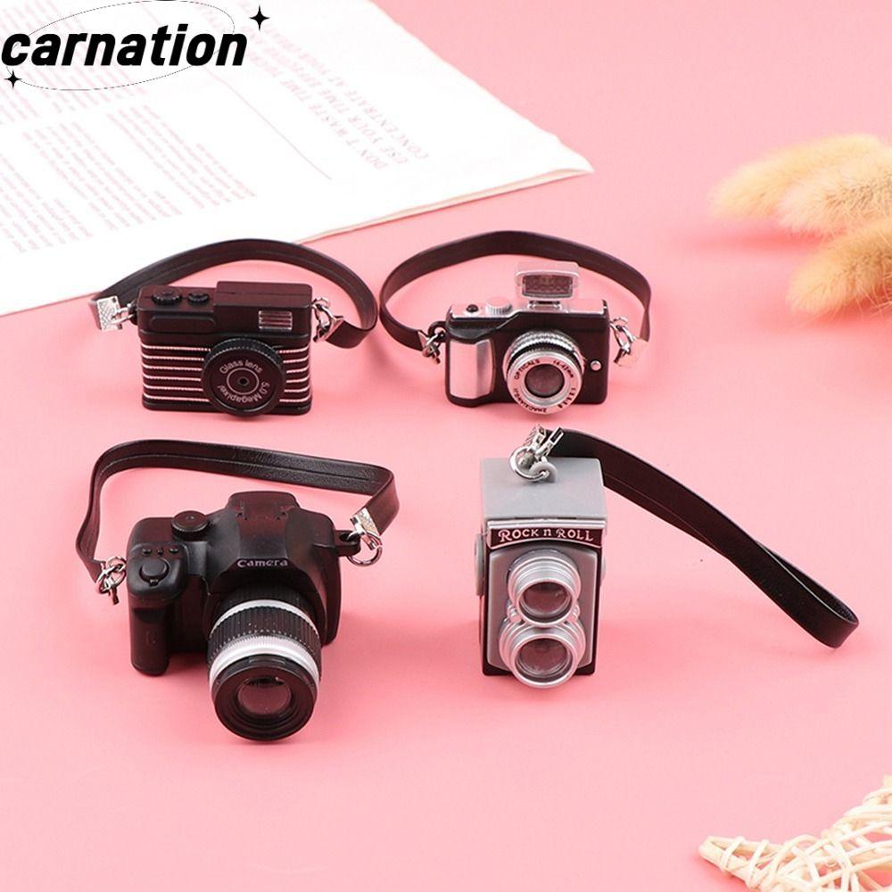 CARNATION Mini Digital Camera, Shutter และ Flash Plastic Doll Camera, Creative with Belt Doll Access