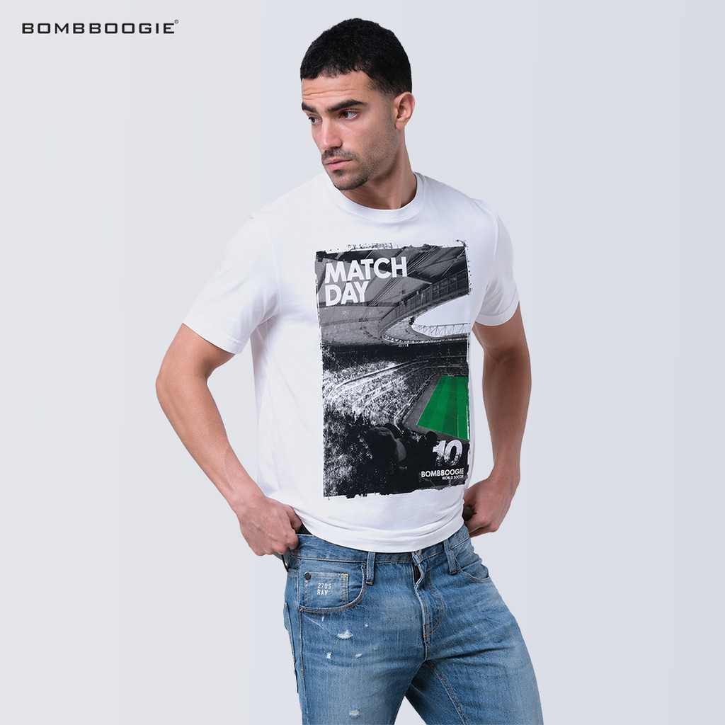 Bombboogie - เสื้อยืด Slimfit Lander สําหรับผู้ชาย 12G10B4WT
