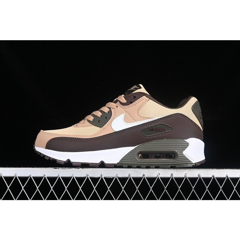 90 Essential Retro Cushioned Running Shoes/Khaki/Brown/White CAOP