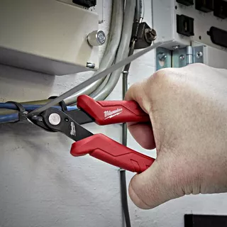 Milwaukee 48-22-6105 Mini Flush Cutters Spring Assisted Precision Wire Cutters สําหรับงานไฟฟ้า