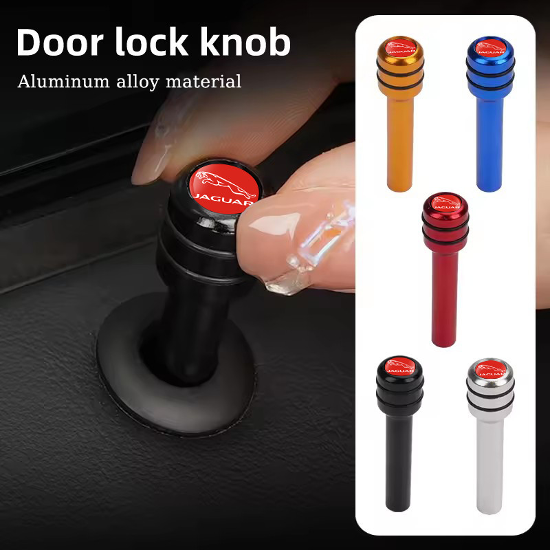 2 ชิ้น/4 ชิ้นรถประตูล็อค Knob Pins Caps สําหรับ Jaguar XF2008 XF2009 XJS XJ8 XType SType XK8 XK FPAC