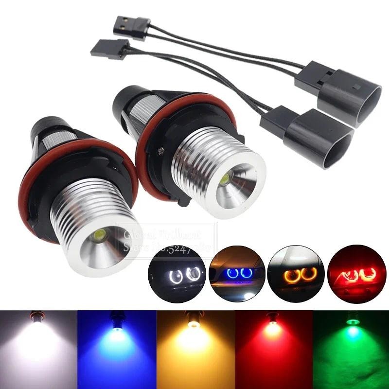 2 ชิ้น LED รถ Angel Eyes Marker ไฟหลอดไฟสําหรับ BMW E39 E53 E60 E61 E63 E64 E65 E66 E87 525i 530i xi