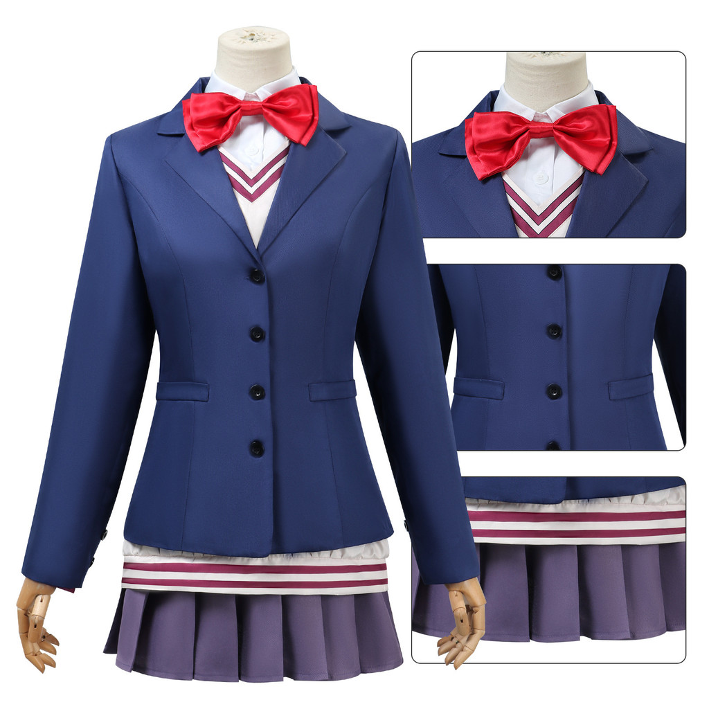 Bold Party Super-Natural Armed Dandadan Cosplay Costume, Rinse Momo School Uniform Cosplay Outfit, 2