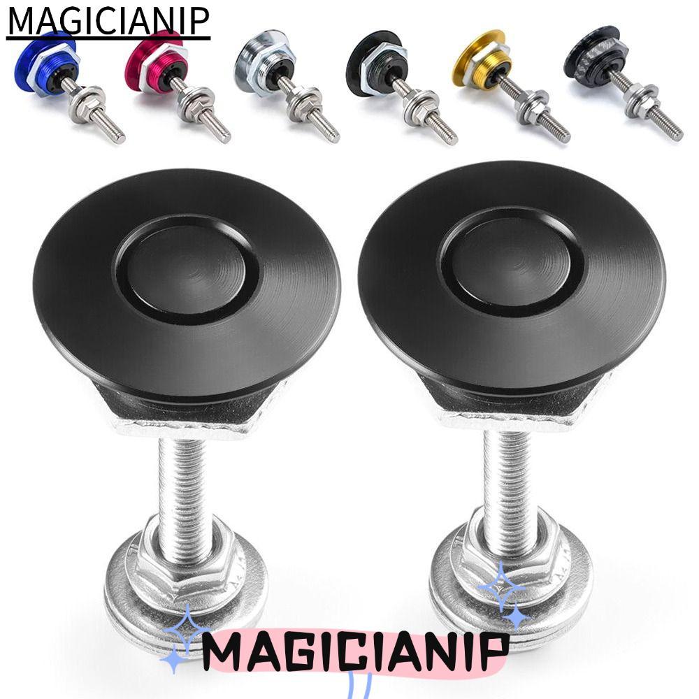 MAGICIANIP 1 ชิ้นปุ่มกด, คลิปสลัก Quick Release กันชนหน้า Hood Pin, สีสันรถอุปกรณ์เสริมอลูมิเนียม Body Kit เครื่องยนต์ Bonnet ล็อค