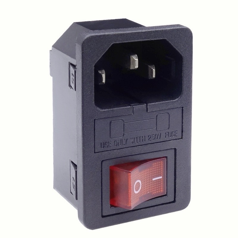 แท้ ปลั๊ก ac ซ็อกเก็ตปลั๊ก 3 pin ac พร้อมสวิตซ์ฟิวส์ 10a 250 v 3pin สินค้าถ่ายจากงานจริงจริง