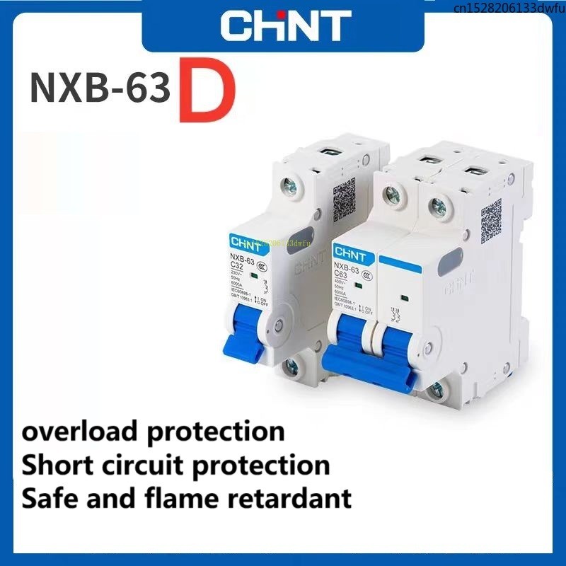 CHINT NXB-63 1P 2P 3P 4P Curve D ประเภท Power Protection Circuit Breaker DZ47 Air Switch 32A 40A MCB