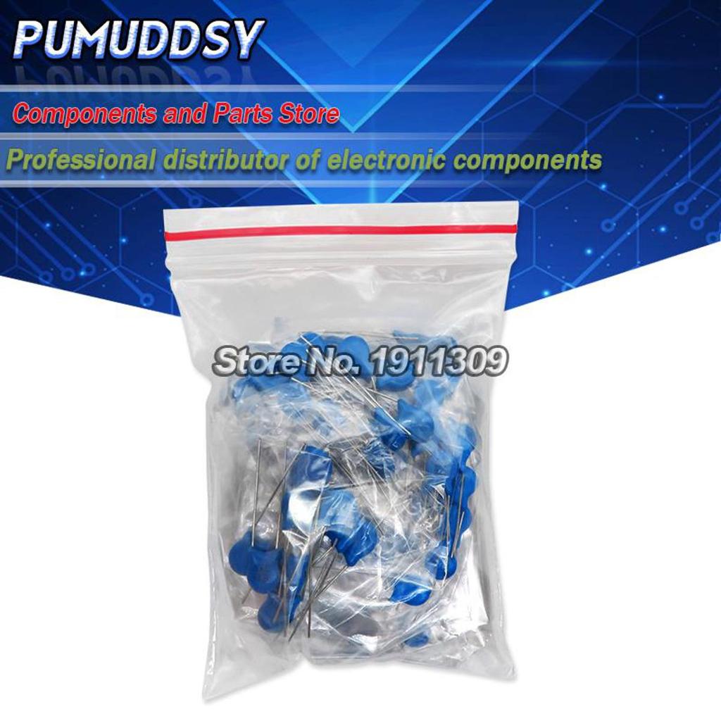 100 ชิ้น/ล็อต 2KV แรงดันไฟฟ้าเซรามิค capacitor Assortment Kit 2KV 102K 221K 332K 471K 472K 561K 681K