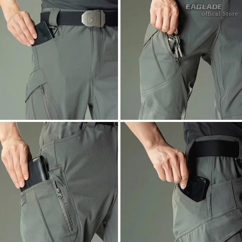 EAGLADE Urban Techwear Pants - กางเกงแห้งเร็วและไม่มีเหล็ก ออกแบบมาเพื่อมืออาชีพด้านไอทีและวิศวกรรม A1757 thumbnail 4