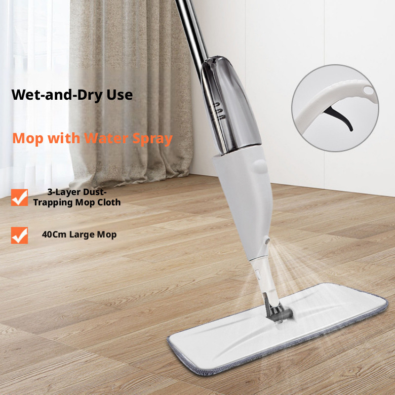 Spot Goods Water spray mop Household wet and dry dual-use flat mop Hand-free spray mop with water ta