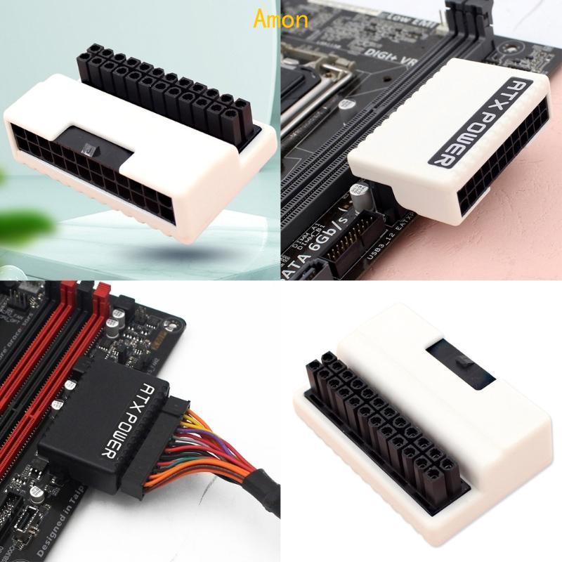 Amon 24Pin Female to 24pin Male 90 องศา Adapter Computer เมนบอร์ด Management
