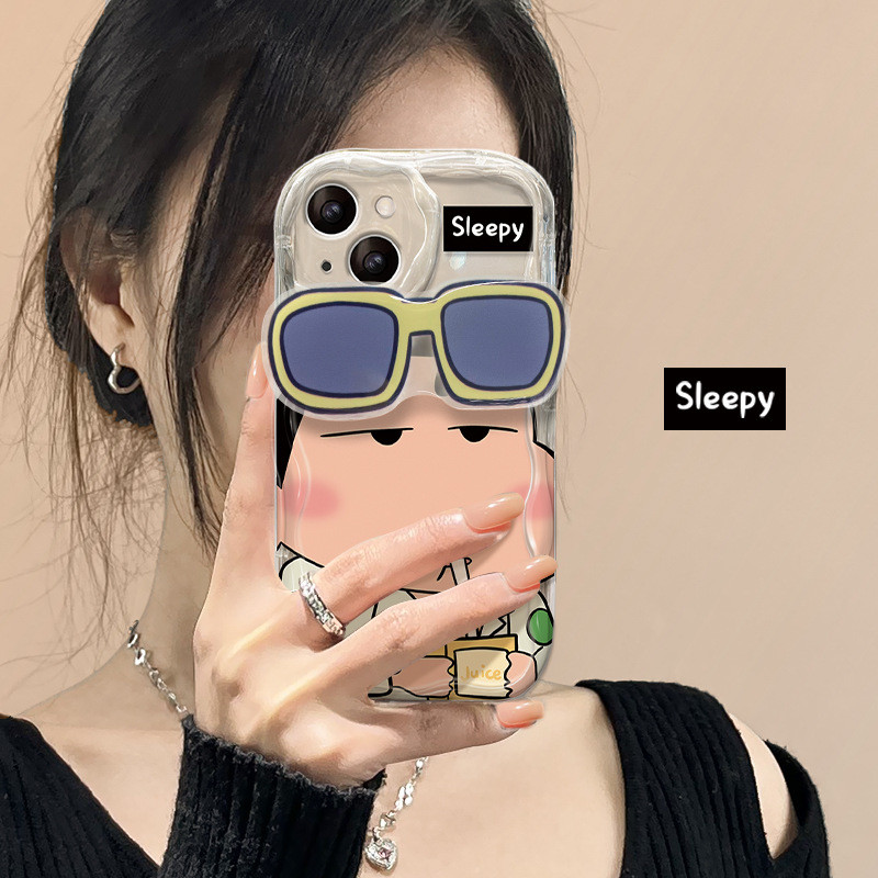 ขาตั้งแว่นกันแดด เหมาะสําหรับเคสโทรศัพท์ Apple 17 ipone13 ซิลิโคน 15/16pro Crayon Shin-Chan รวมทุกอย