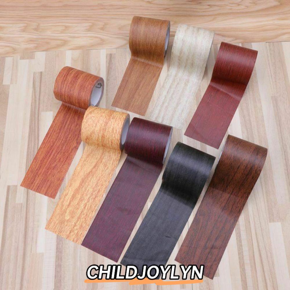 CHILDJOYLYN 5M/ม้วนเทปท่อ,สติ๊กเกอร์ซ่อมพื้นไม้แบบมีกาวในตัว,สติ๊กเกอร์ติดประตูกันน้ําที่สมจริงคุณภาพสูงตกแต่งบ้าน