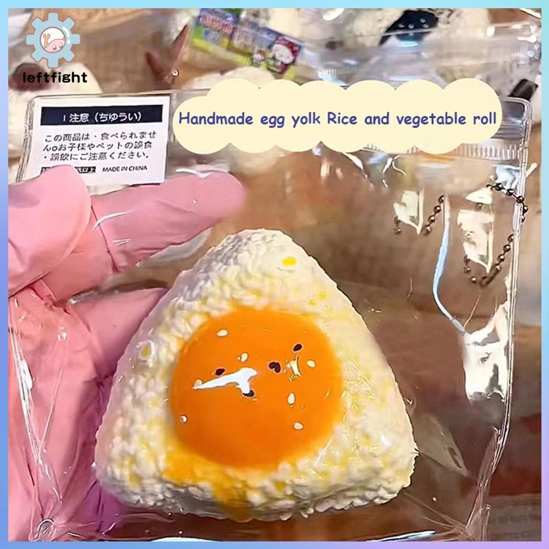 ซ้าย ใหม่ทําด้วยมือซิลิโคนจําลองไข่ข้าวปั้น Mochi Taba Squishy ของเล่นบรรเทาบีบ Creative Rebound Fidget ของเล่นน่ารัก Squishy GHT