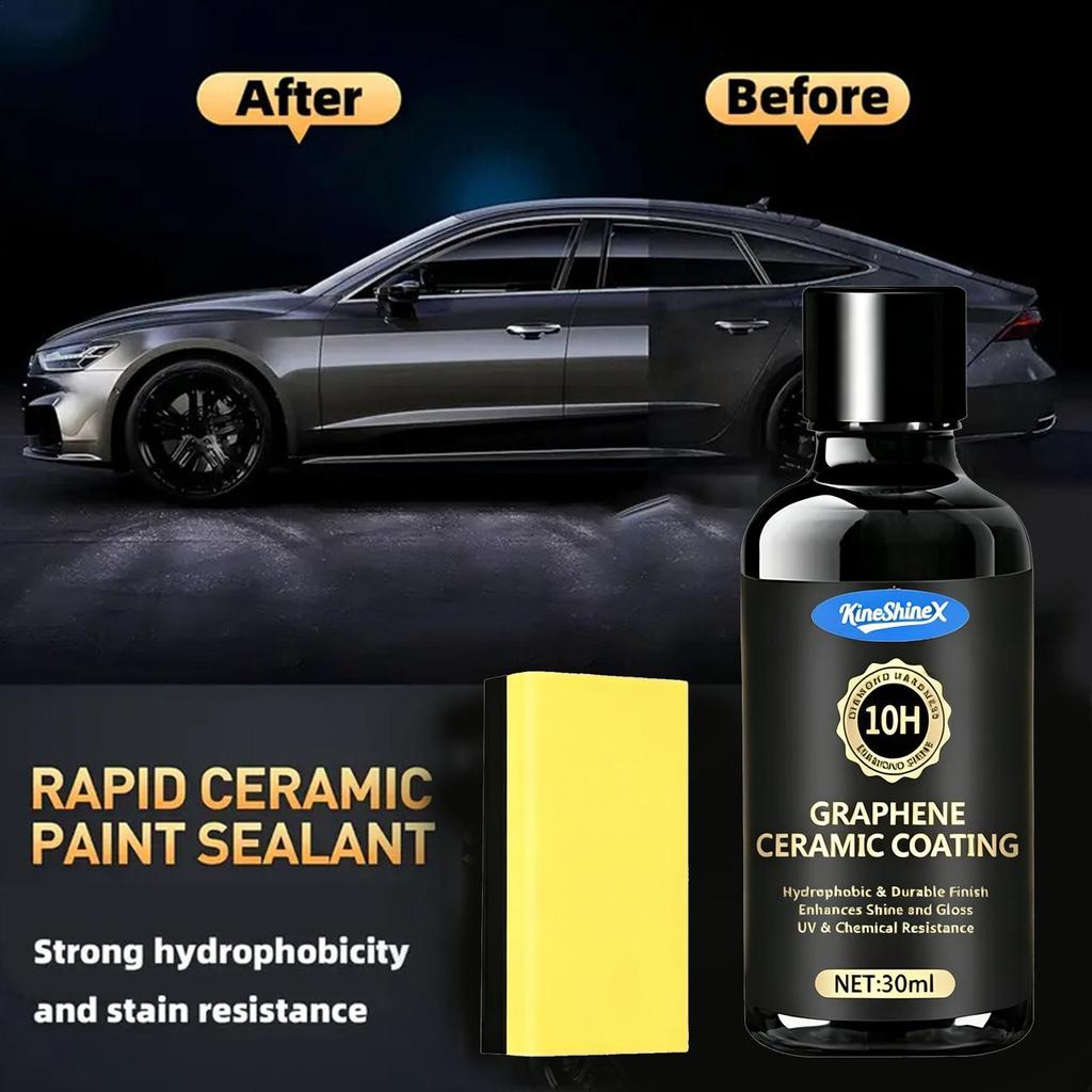 เคลือบเซรามิกสําหรับรถยนต์ 30ml Anti-Scratch Agent พร้อมฟองน้ําเคลือบเซรามิคอัตโนมัติ Auto Auto Auto
