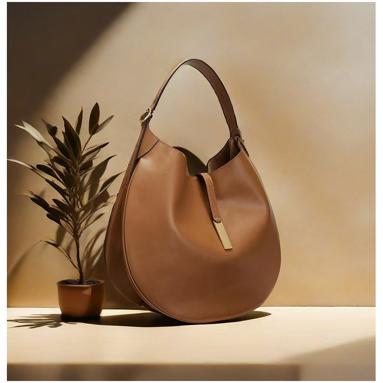 Ladies Underarm Bag Suede Tote Bag Portable Crescent Bag
