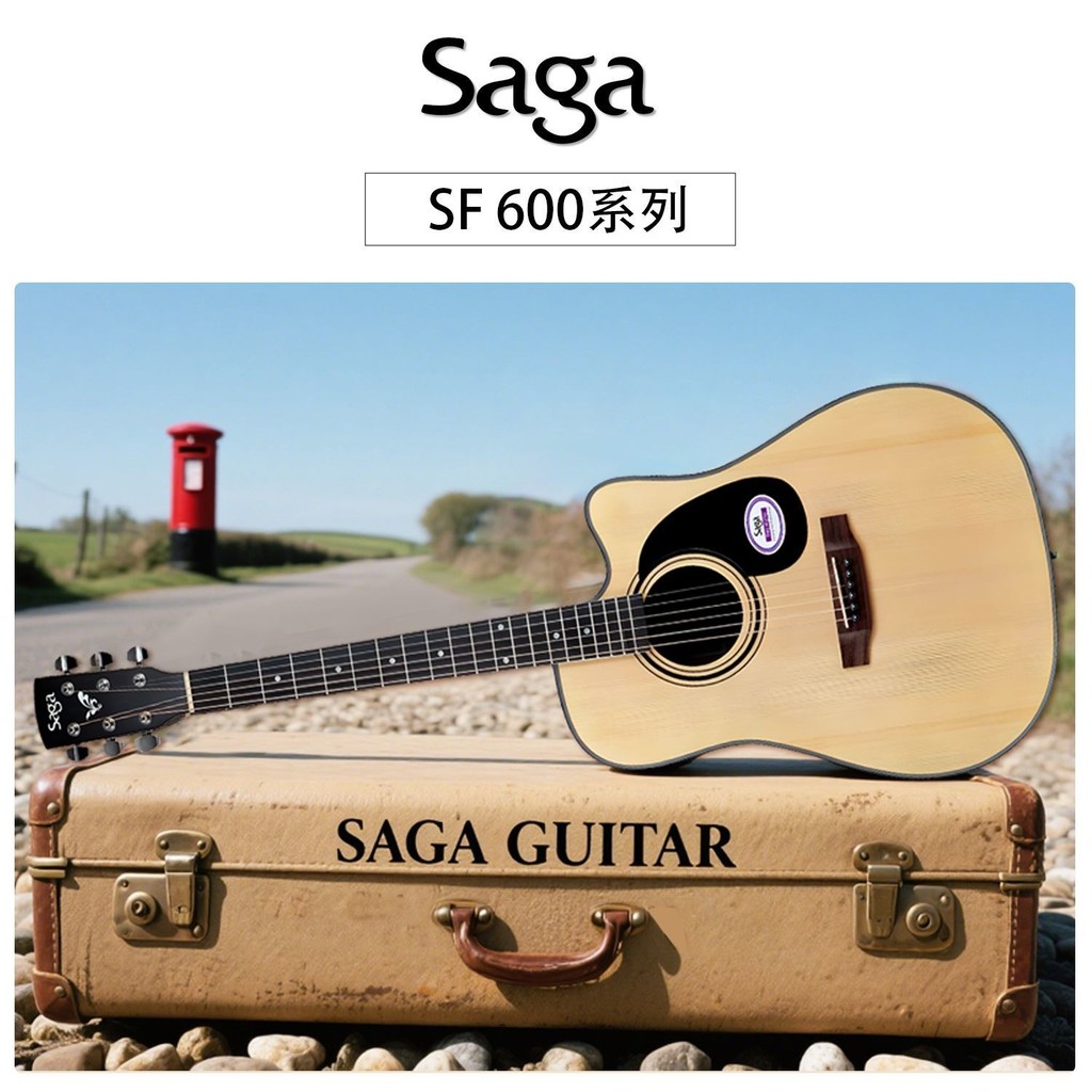 SAGA SAGA Guitar Beginner sf Acoustic Guitar Entry Electric Box Type#SAGA萨迦吉他初学者sf民谣吉他入门电箱款4/28