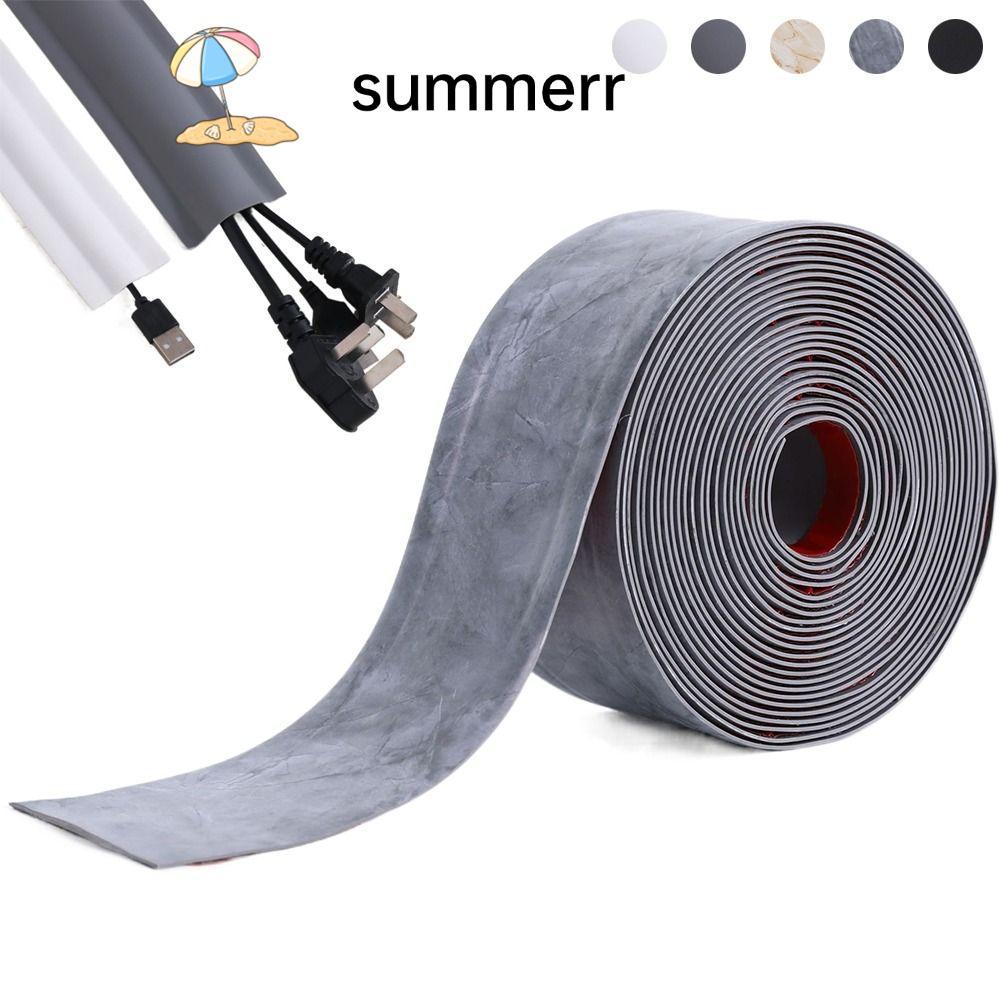 SUMMERR TV Cord Hider, PVC DIY ตกแต่งสายเคเบิลคอนซีลเลอร์, 2024 Self-Adhesive กันน้ํา Mould proof Ca