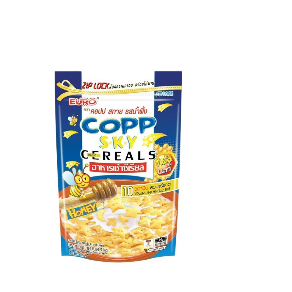 [สินค้าส่งด่วน] อาหารเช้าซีเรียลคอปปสกายรสน้ำผึ้ง70กรัม BREAKFAST CEREALS COPP SKY HONEY 70G