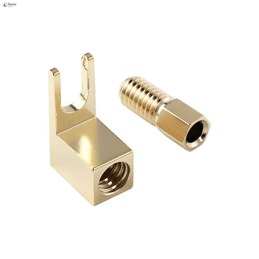 FUZOU U Spade Connector ทนทาน 1 ชิ้นอะแดปเตอร์จอบปลั๊กกล้วย Y ประเภทลําโพง Spade Plug