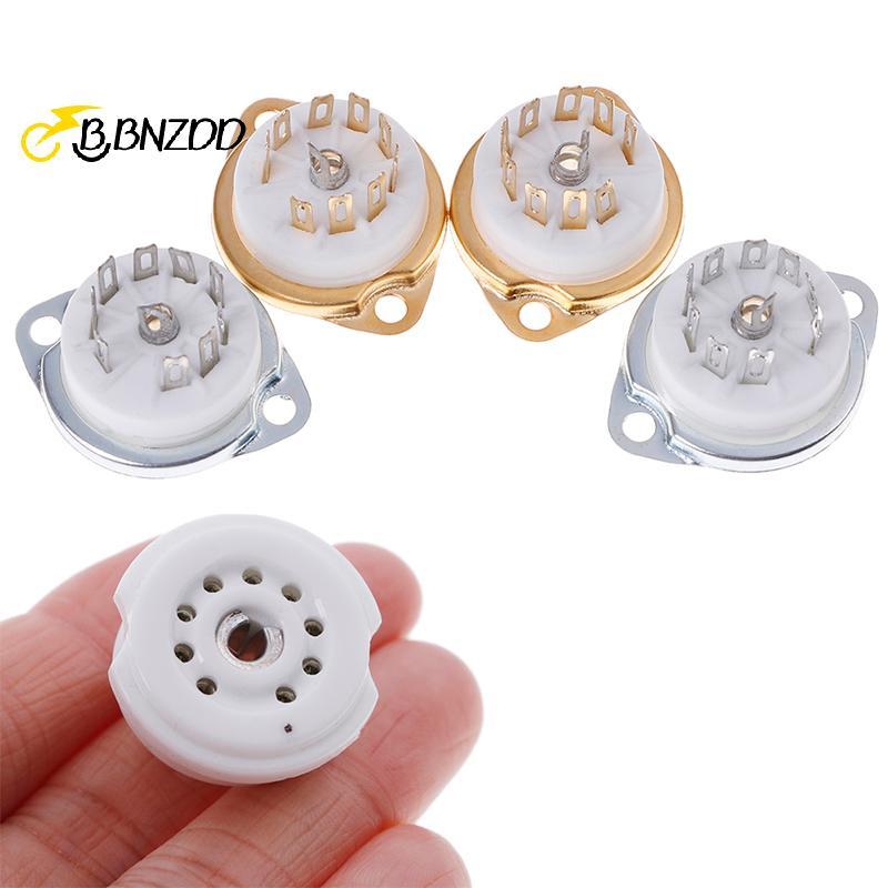 [BBNZDD] 1 PC แชสซี mount 9pin เซรามิคหลอด soet สําหรับ EL84 ECC82 6922 12AX7 BVAH