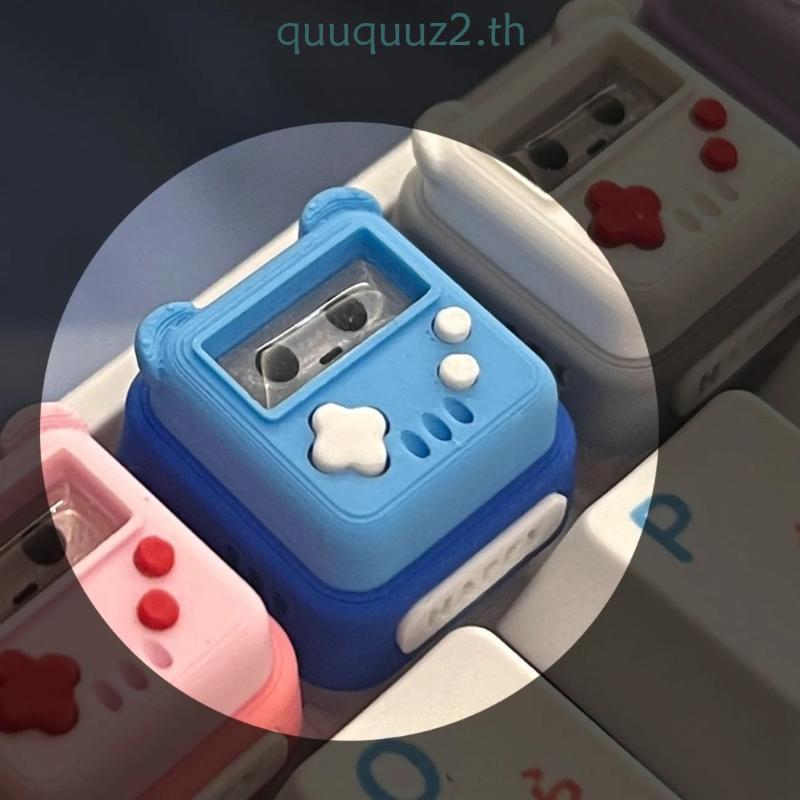 Quu Artistic Layered เรซิ่นโปร่งแสง Keycap สําหรับคีย์บอร์ด Vintages เกมความงาม
