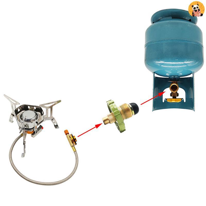 [CO] LPG Tank Converter Head ทนทานเตาแก๊สเชื่อมต่อปฏิบัติโลหะผสมสังกะสี LPG Tank Adapter อุปกรณ์ [TH