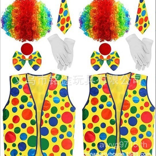 หมวก Clown Bow Tie Buckle Clown Horse Series ชุด Hoop Head Spot Clown Clown วิกผม Hairpin Tie JBON