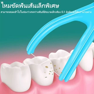 ที่ใส่ไหมขัดฟันพลาสติก ชุดไหมขัดฟันแบบเปลี่ยนได้ พร้อมกล่องเก็บ ประกอบด้วยไหมขัดฟัน 2 ม้วน