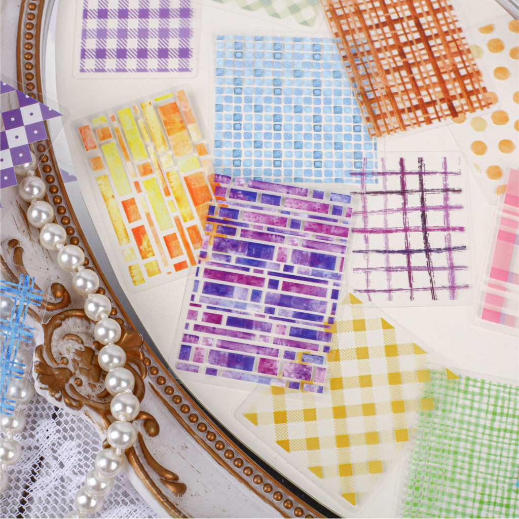 Journamm 20 PCS PET สมุดภาพสติกเกอร์ตารางโปร่งใสสติกเกอร์ Scrapbooking Supplies Planner ตกแต่ง Junk Journal Collage สติกเกอร์