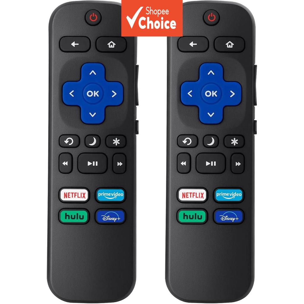 Roku TV (แพ็คเกจ 2 ชิ้น) รีโมทคอนโทรลทดแทนสําหรับ TCL Roku/Hisense Roku/Onn Roku (ไม่เหมาะสําหรับ Ro