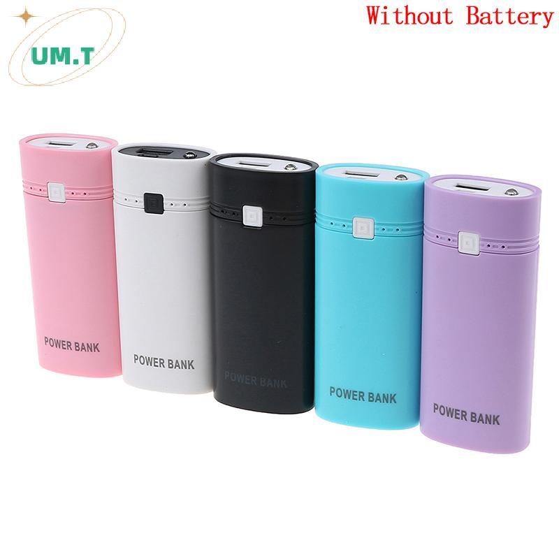 UM.T 2x 18650 USB Mobile Battery Charger Box Case พร้อม flashnight