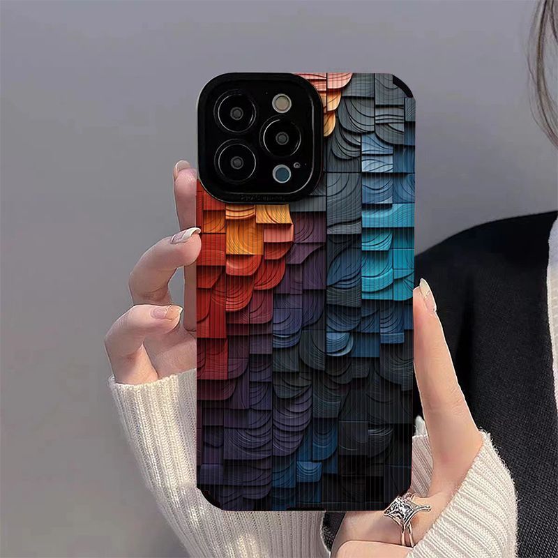 บล็อกไม้สามมิติ iPhone15 Apple 14/13 รวมทุกอย่าง 11 เคสโทรศัพท์ 12 กันกระแทก 7P8P ทนต่อสิ่งสกปรก XS