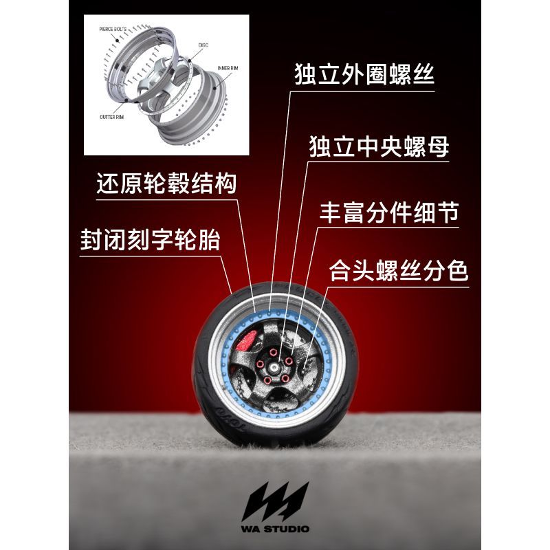 [Pre-Sale] WA STUDIO 1/64 WORK S1 Static Hub-8.1mm Regular Model tlv