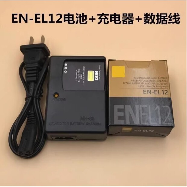 เหมาะสําหรับ Nikon S9100 S9200 S9300 S9400 กล้อง EN-EL12 แบตเตอรี่ + เครื่องชาร์จ + สายเคเบิลข้อมูล