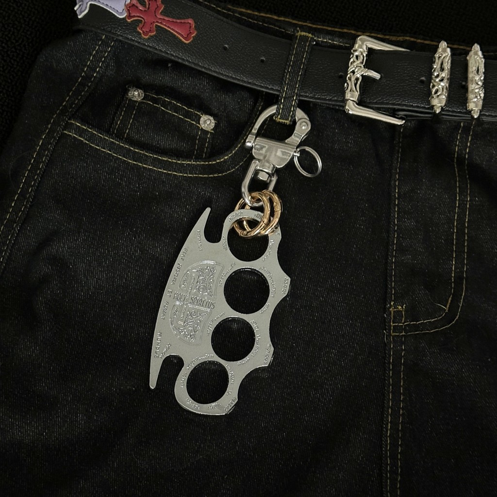Einworth cleanfit สไตล์ High-End Heavy Industrial Finger Tiger เอวจี้พวงกุญแจจี้ Cross-Border