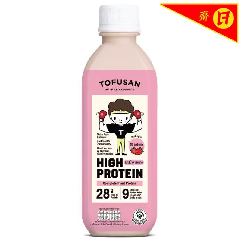 โทฟุซังสูตรโปรตีนสูงน้ำตาล0เปอร์เซ็นต์รสสตรอว์เบอร์รี่ 350มล. Tofusan HighProtein Strw 350ml [885947