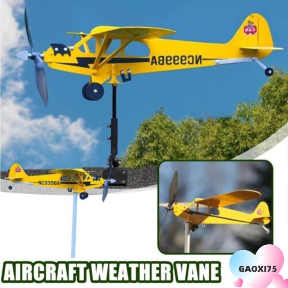 GAOXI75 เครื่องบิน Weathervane เข็มทิศทิศทางลมโลหะกลางแจ้ง