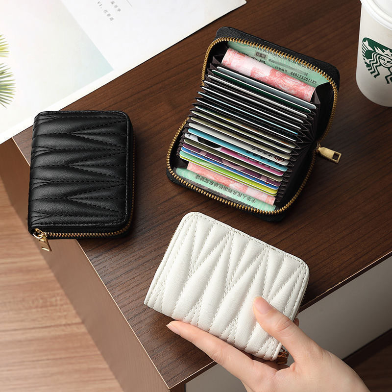 กระเป๋าสตางค์สั้น saitang official ผู้ถือบัตรสุภาพสตรีประณีต High-End High-End Feeling สไตล์ใหม่ Mul