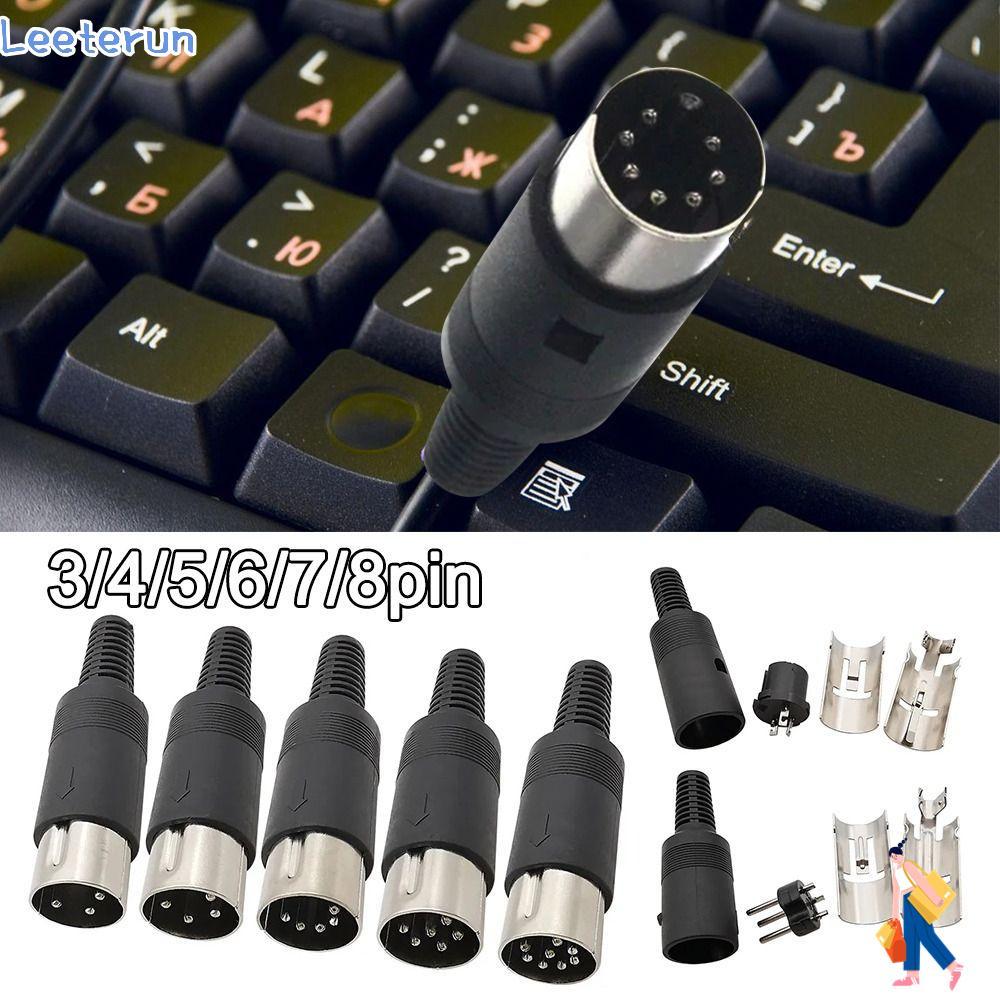 LEETERUN DIN ชายหญิงปลั๊ก, 3pin 4pin 5pin 6pin 7pin 8 Pin แชสซีสายเสียง AV Connector Adapter, D Conn