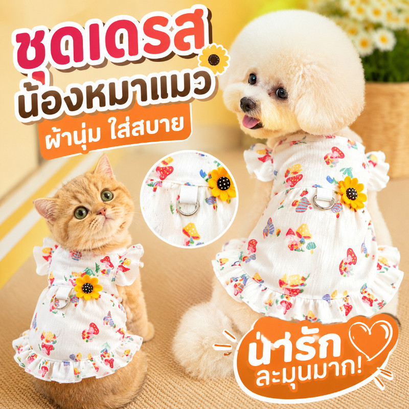 พร้อมส่งจ้า เสื้อสัตว์เลี้ยง ใส่สบาย ให้ความอบอุ่น สัตว์เลี้ยง Corgi สุนัขแมวการ์ตูน ชุดสัตว์เลี้ยง S/M/L