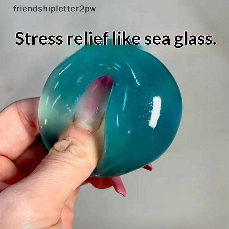 (แฟน) 1 ชิ้น Anti Stress Sensory Fidgets Squishy ของเล่นนุ่มจําลองโปร่งใส Blue Maltose Slow-rebound Dpression ของเล่น (TH)