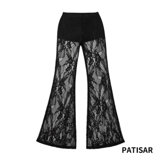 Sexy pants ขาม้าซีทรูผ้าลูกไม้ยืดมีซับขาสั้น PR