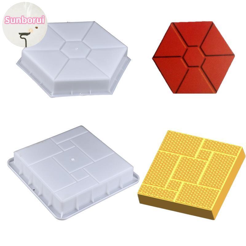Sunborui DIY สวน Pavement แม่พิมพ์ Pathway Bri Mould พลาสติกคอนกรีต Path Maker สําหรับ Yard Sidewalk แผนที่ปูเครื่องมือ TH