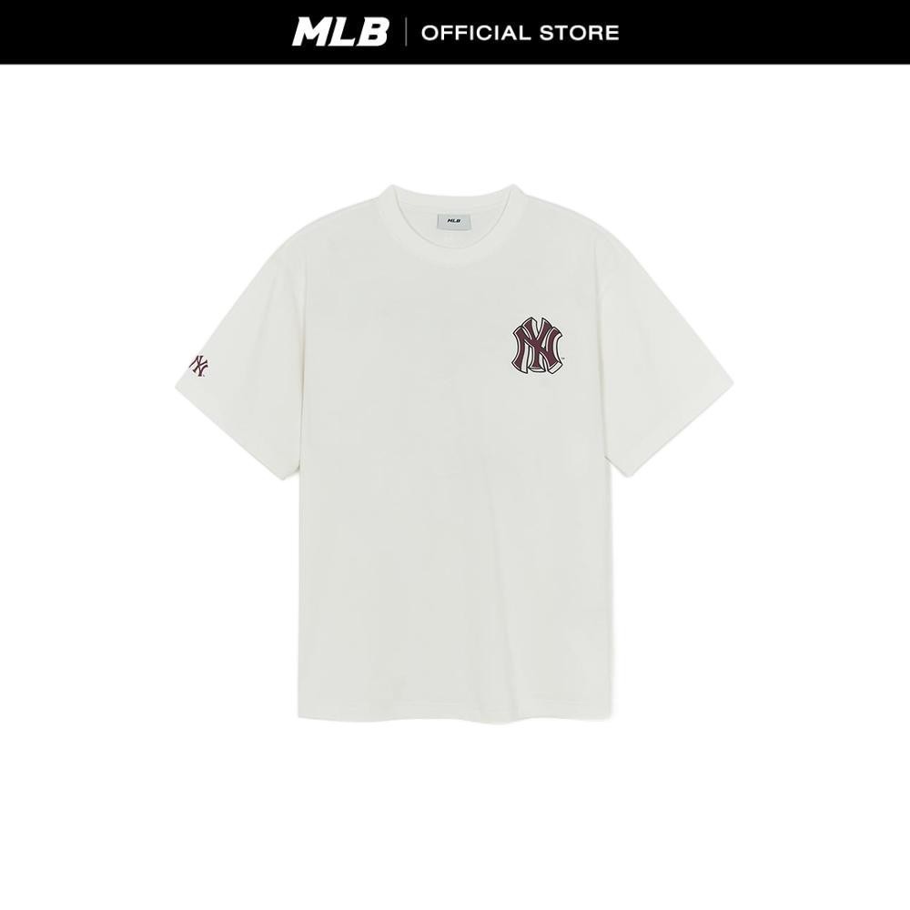 MLB เสื้อยืด ยูนิเซ็กส์ Megabear Over Fit T-Shirts รุ่น 3ATSE0154 50IVS สีขาวงาช้าง