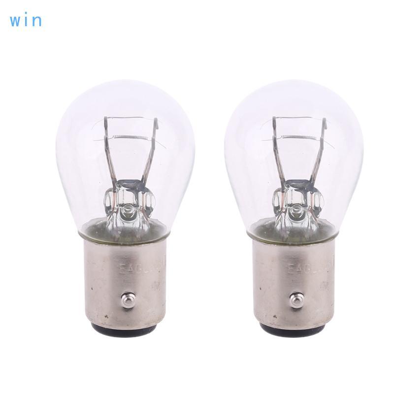 Win 2 pcs P21 5W S25 12V21 5 BAY15D หลอดไฟเปลี่ยนสําหรับรถยนต์อัตโนมัติย้อนกลับหยุดโคมไฟไฟเลี้ยวสัญญ