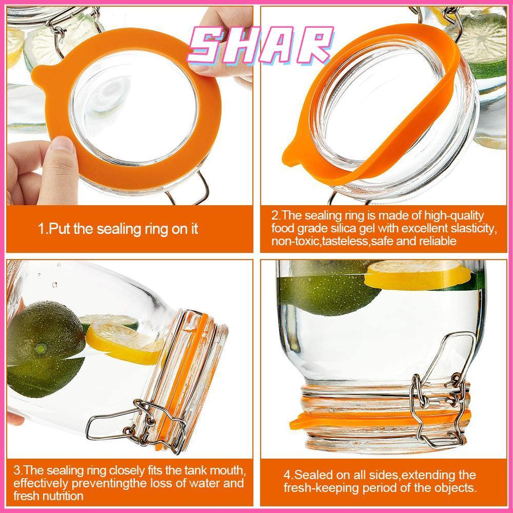 ปะเก็นขวด SHAR ขวดนํากลับมาใช้ใหม่เครื่องซักผ้าทดแทนซีลยางปะเก็น Mason Jars