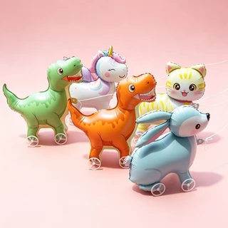 ลูกโป่งมีล้อสัตว์ Animal Balloon ลูกโป่งสัตว์การ์ตูน บอลลูนเดินได้ ของตกแต่งปาร์ตี้ พร้อมส่งจากไทย